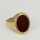 Magnificent mens seal ring in gold with a large unengraved carnelian