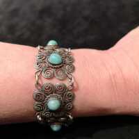 Vintage Damen Armband in Silber in Filigrantechnik