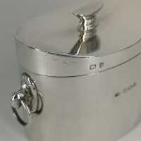 Antique tea caddy in solid silver from Birmingham / England