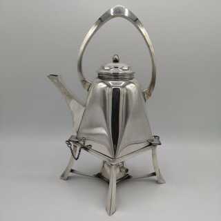 Magnificent early Art Deco teapot Alpakka silver Krupp Berndorf