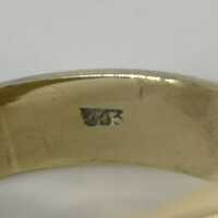 Großer Siegelring Herrenring in Gold mit schwarzer Onyx-Platte ungraviert
