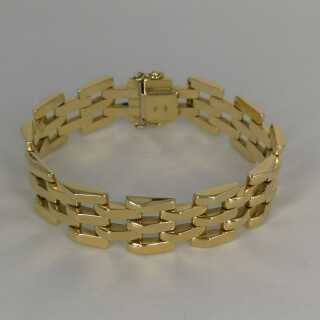 Elegantes Damen Backstein Armband in Gold geflochten