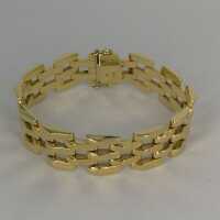 Elegantes Damen Backstein Armband in Gold geflochten