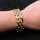 Elegant womens brick bracelet braided in gold