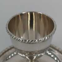 Beautiful silver egg cup with a fixed plate from Italy...