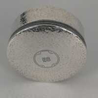 Round Tiffany peppermint tin in silver around 1925
