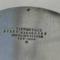 Runde Tiffany Pfefferminz Dose in Silber um 1925