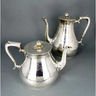 Victorian tea and coffe set silver plated