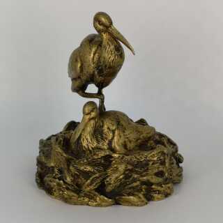 Vergoldete Bronzefigur - Annodazumal Antikschmuck: Jugendstil Bronze Skulptur kaufen