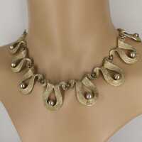 Rarely beautiful necklace in gold-plated silver from...