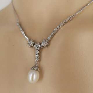 Art Deco Schmuck für Damen - Annodazumal Antikschmuck: Ypsilon Collier mit Diamanten kaufen