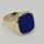Mens signet ring in gold with unengraved lapis lazuli