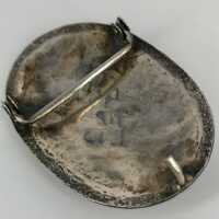 Navajo Gürtelschnalle in Silber mit natürlichen Türkisen