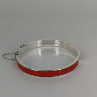 Bangle for women and men in silver and enamel