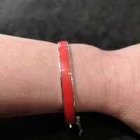 Bangle for women and men in silver and enamel
