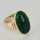 Elegant ladies ring in gold with a green agate cabochon