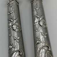 Prachtvolles Tranchierbesteck in Silber aus dem Historismus um 1880