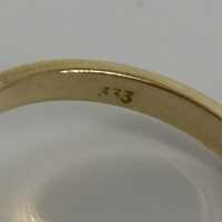 Schöner Damen Ring in 333/- Gold mit roten böhmischen Granatsteinen