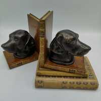 Beautiful bookends with Labrador Retriever heads in...