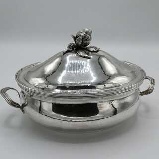 Martellated strawberry or fruit bowl in solid silver