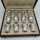 12 Schaps cups in solid silver in the original box from 1900