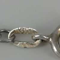 Prächtiges Collier in Silber mit drei pinken Schmuckstein Cabouchons