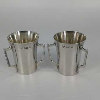 2 liqueur cups in silver from the Arts & Crafts movement from 1909