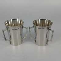 2 liqueur cups in silver from the Arts & Crafts...