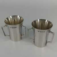 2 liqueur cups in silver from the Arts & Crafts movement from 1909