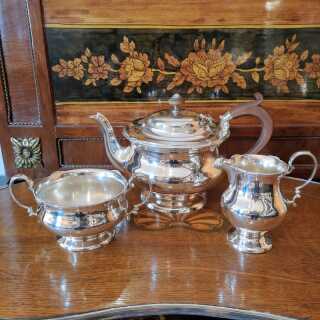 3-piece tea set in sterling silver, Birmingham 1927