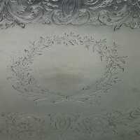 Antique silver tray from the era of George III from England 1805