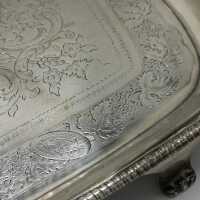Antikes Tablett in Silber aus der Regentschaft Georg III. aus England 1805