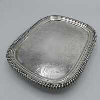 Antique silver tray from the reign of George III. in...