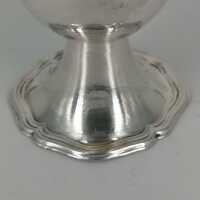 Simple egg cup in silver with a wavy edge around 1920 from Bremen