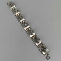 Gehämmertes Armband um 1950 in Silber aus geometrischen...