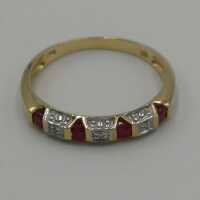 Pretty stackable ring in gold with precious stones from...