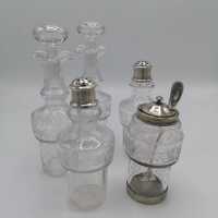 Magnificent Napoleon III spice cruet with Sevre crystal + Christofle holder