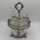 Prächtige versilberte Napoleon III Gewürzmenage mit Sevre Kristallglas 