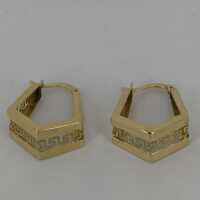 Openwork geometric earrings in Art Deco style