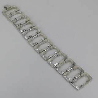 Geometric Bauhaus bracelet in silver modernism design