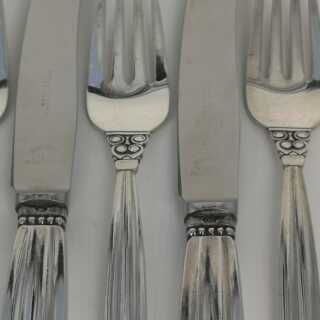 Georg Jensen Dessert or Starter Cutlery Acorn in Sterling Silver