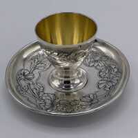 Rare egg cup in silver with original packaging 1897-1914