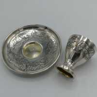 Seltener Eierbecher in Silber mit originaler Verpackung 1897-1914