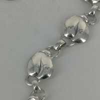 Schönes Designer Collier mit abstrakt-floralen Elementen in massivem Silber