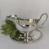 Large Solid Sterling Silver 1918 Clan Munro Gravy Boat...