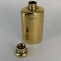Art Deco Gold Plated Solid Silver Hip Flask - Asprey & Co - London - 