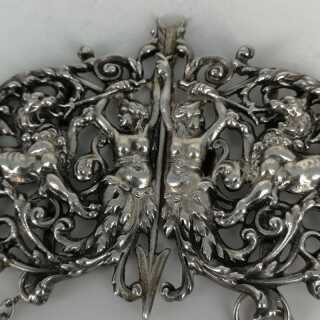 Antique Belt Buckle in Silver with Griffin Depiction from the Symbolism Period