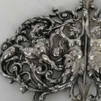 Antique Belt Buckle in Silver with Griffin Depiction from the Symbolism Period