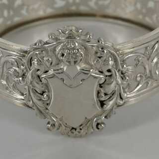 Pair of Art Nouveau Napkin Rings from Austria in Silver around 1900
