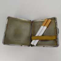 Art Deco cigarette case in sterling silver and enamel painting